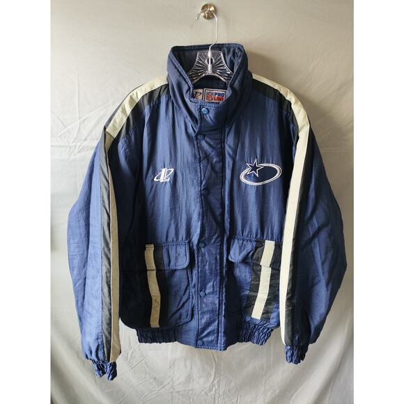 Vintage Dallas Cowboys Jacket Mens Medium Blue NFL Football Logo Athletic 90s - Picture 1 of 16